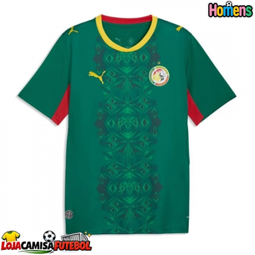 Camisa de Futebol Senegal Equipamento Secundário Mundo 2026 Manga Curta